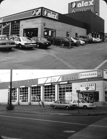 Photos Historiques sur Fond Noir - Alex Pneu et Mécanique