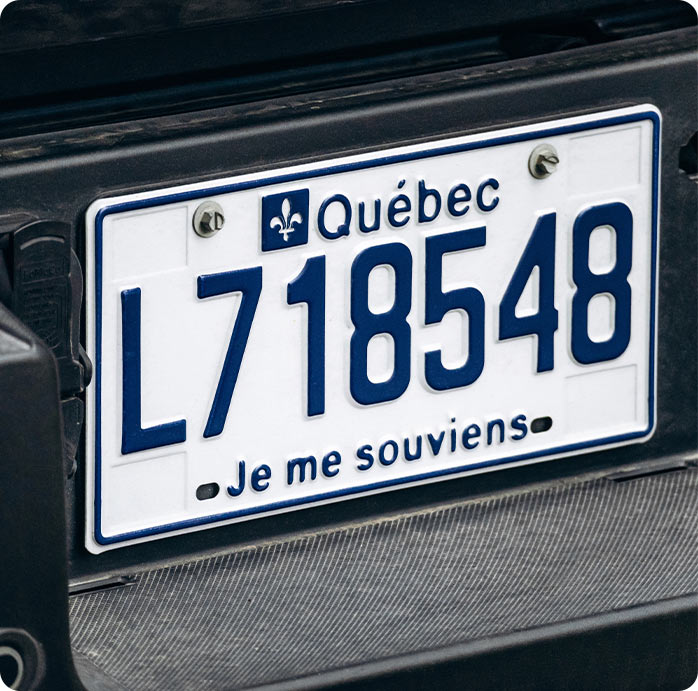 Quebec License Plate Alex Pneu Et Mecanique5500 Recovered - Alex Pneu et Mécanique (5500)